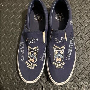 Polo by Ralph Lauren Embroidered Navy Loafers